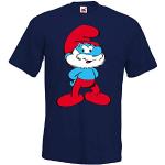 Marineblaue Super Mario Yoshi T-Shirts für Herren Größe L 