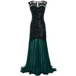 Emeraldfarbene Blumenmuster Elegante Kurzärmelige V-Ausschnitt Kurze Abendkleider mit Pailletten aus Spitze für Damen Übergrößen Große Größen für Partys für den für den Sommer 