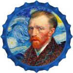 Silbernes Van Gogh Barzubehör mit Blumenmotiv 