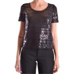 Reduzierte Schwarze Kurzärmelige Liu Jo T-Shirts aus Mesh für Damen Größe M für den für den Sommer 