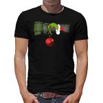 Schwarze Der Grinch Bio Nachhaltige T-Shirts für Herren Größe 4 XL 