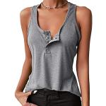 Pinke Karo V-Ausschnitt Transparente Blusen & durchsichtige Blusen mit Knopf aus Flanell für Damen Größe M für den für den Sommer 