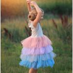 Lavendelfarbene Kinderfestkleider aus Baumwolle für Mädchen 
