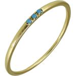Goldene Art Deco Knuckle Ringe aus Gold 10 Karat mit Türkis stapelbar zum Jubiläum 