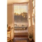 Frank Flechtwaren - Türvorhang aus Bambus & Holz, Balkontür Insektenschutz Vorhang, Fadenvorhang