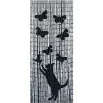 Schwarze WENKO Bambusvorhänge mit Insekten-Motiv aus Bambus 