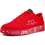 Rote Low Sneaker für Damen für den für den Sommer 
