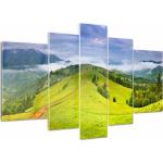 Grüne Acrylbilder aus Acrylglas Querformat 100x170 5-teilig 