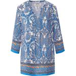 Royalblaue Kurzärmelige Peter Hahn Nachhaltige Tunika-Blusen maschinenwaschbar für Damen Größe XL 