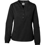 Schwarze Tunika-Blusen aus Popeline für Damen Größe 3 XL für den für den Sommer 