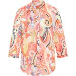 Korallenrote Eterna Tunika-Blusen aus Baumwolle für Damen Größe XL für den für den Frühling 