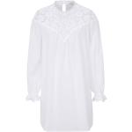 Reduzierte Weiße Unifarbene Ethno Langärmelige CREAM Spitzenkleider aus Spitze für Damen Größe XS 
