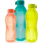 Tupperware Brand Eco+ Wiederverwendbare Wasserflasche, Multipack, enthält 500 ml, 750 ml und 1 l, spülmaschinenfest und BPA-frei, leicht und auslaufsicher