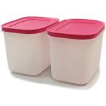 TUPPERWARE Gefrier-Behälter 1,1L pink-weiß hoch G3