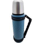 Tupperware Outdoor Thermosflasche 1,2 L Hot & Go Jumbo-Isolierflasche Exclusiv ThermoTup Thermoskanne Kanne Thermo Thermowächter Elegance blau grau Edelstahl