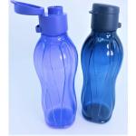 Tupperware Set Trinkflasche 500 ml lila + dunkelblau Eco Easy Verschluß Schule