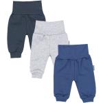 TupTam Baby Jungen Hose Jogginghose mit Breitem Bund 3er Pack, Farbe: Graphit / Melange Grau/ Jeans, Größe: 68