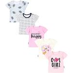 Hellrosa Blumenmuster Kurzärmelige TupTam Printed Shirts für Kinder & Druck-Shirts für Kinder mit Kirschenmotiv aus Baumwolle für Babys Größe 104 5-teilig für den für den Sommer 