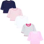 Dunkelblaue Sterne Langärmelige TupTam Printed Shirts für Kinder & Druck-Shirts für Kinder aus Baumwolle für Mädchen Größe 104 5-teilig 