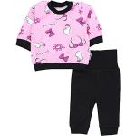 Schwarze Langärmelige TupTam Printed Shirts für Kinder & Druck-Shirts für Kinder aus Baumwolle für Babys Größe 74 2-teilig 