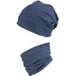 Dunkelblaue Melierte TupTam Mütze Schal Handschuh Sets für Kinder für Jungen 