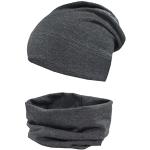 Anthrazitfarbene Melierte TupTam Mütze Schal Handschuh Sets für Kinder für Jungen 