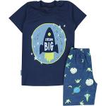 Dunkelblaue TupTam Kinderschlafanzüge & Kinderpyjamas mit Fuchs-Motiv aus Baumwolle Größe 122 2-teilig für den für den Frühling 