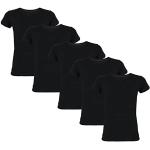 TupTam Kinder Jungen Unterhemd Basic T-Shirts Kurzarm 5er Pack, Farbe: Schwarz, Größe: 104-110