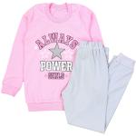 Pinke Motiv TupTam Lange Kinderschlafanzüge aus Baumwolle für Babys Größe 134 2-teilig 