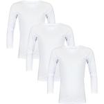Weiße Melierte Langärmelige TupTam langarm Unterhemden für Kinder aus Baumwolle für Jungen Größe 128 3-teilig für den für den Herbst 