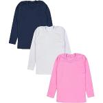 Dunkelblaue Langärmelige TupTam Rundhals-Ausschnitt langarm Unterhemden für Kinder aus Baumwolle für Jungen Größe 152 3-teilig 
