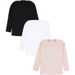 Schwarze Langärmelige TupTam Rundhals-Ausschnitt langarm Unterhemden für Kinder aus Baumwolle für Jungen Größe 104 3-teilig 