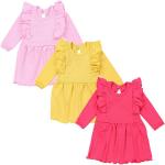 Rosa Langärmelige Kinderblusenkleider & Kinderhemdkleider aus Baumwolle für Babys 