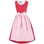 Rote Kurzärmelige Turi Landhaus Rundhals-Ausschnitt Kinderfestkleider aus Baumwolle für Mädchen Größe 158 3-teilig 