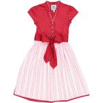 Reduzierte Rote Turi Landhaus Stehkragen Kinderfestkleider mit Knopf aus Baumwolle für Mädchen Größe 128 