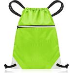 Reduzierte Neongrüne Turnbeutel & Sportbeutel mit Reißverschluss aus Kunststoff mit Außentaschen für Herren 