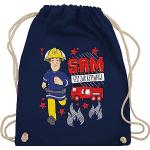 Marineblaue shirtracer Feuerwehrmann Sam Turnbeutel & Sportbeutel aus Baumwolle für Kinder 