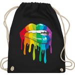 Schwarze shirtracer LGBT Gay Pride Turnbeutel & Sportbeutel aus Baumwolle für Herren 