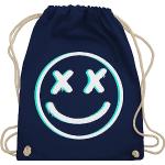 Marineblaue Motiv shirtracer Emoji Smiley Turnbeutel & Sportbeutel aus Baumwolle für Herren 
