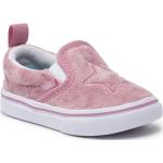 Reduzierte Rosa Vans Slip-on Sneaker ohne Verschluss aus Stoff für Damen 