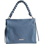 Reduzierte Blaue Tuscany Leather Lederhandtaschen mit Reißverschluss aus Leder mit Innentaschen für Damen medium 