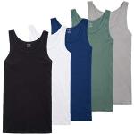 Reduzierte Marineblaue Unifarbene U-Ausschnitt Herrenträgerhemden & Herrenachselhemden Größe 3 XL 5-teilig für den für den Sommer 