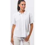 Weiße Tuzzi Rundhals-Ausschnitt Hemdblusen aus Baumwolle für Damen Größe XL 