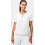 Weiße Tuzzi Rundhals-Ausschnitt Shirts mit Tasche aus Jersey für Damen Größe L 