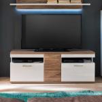 Weiße Moderne Topdesign TV Schränke & Fernsehschränke aus Eiche 60”- 64” mit Schublade Breite 100-150cm, Höhe 50-100cm, Tiefe 0-50cm 