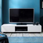 Weiße Moderne Topdesign TV-Lowboards & Fernsehtische lackiert aus MDF Breite 100-150cm, Höhe 0-50cm, Tiefe 0-50cm 