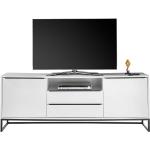 Weiße Moderne Topdesign TV-Lowboards & Fernsehtische lackiert aus MDF mit Schublade Breite 150-200cm, Höhe 50-100cm, Tiefe 0-50cm 