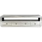 Silberne Industrial Möbel Exclusive TV-Lowboards & Fernsehtische aus Aluminium Breite 150-200cm, Höhe 50-100cm, Tiefe 0-50cm 