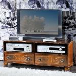 Barocke Basilicana TV-Lowboards & Fernsehtische furniert aus MDF mit Schublade Breite 100-150cm, Höhe 0-50cm, Tiefe 0-50cm 