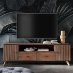 Braune Moderne Basilicana TV Schränke & Fernsehschränke geölt aus Massivholz mit Schublade Breite 150-200cm, Höhe 50-100cm, Tiefe 0-50cm 